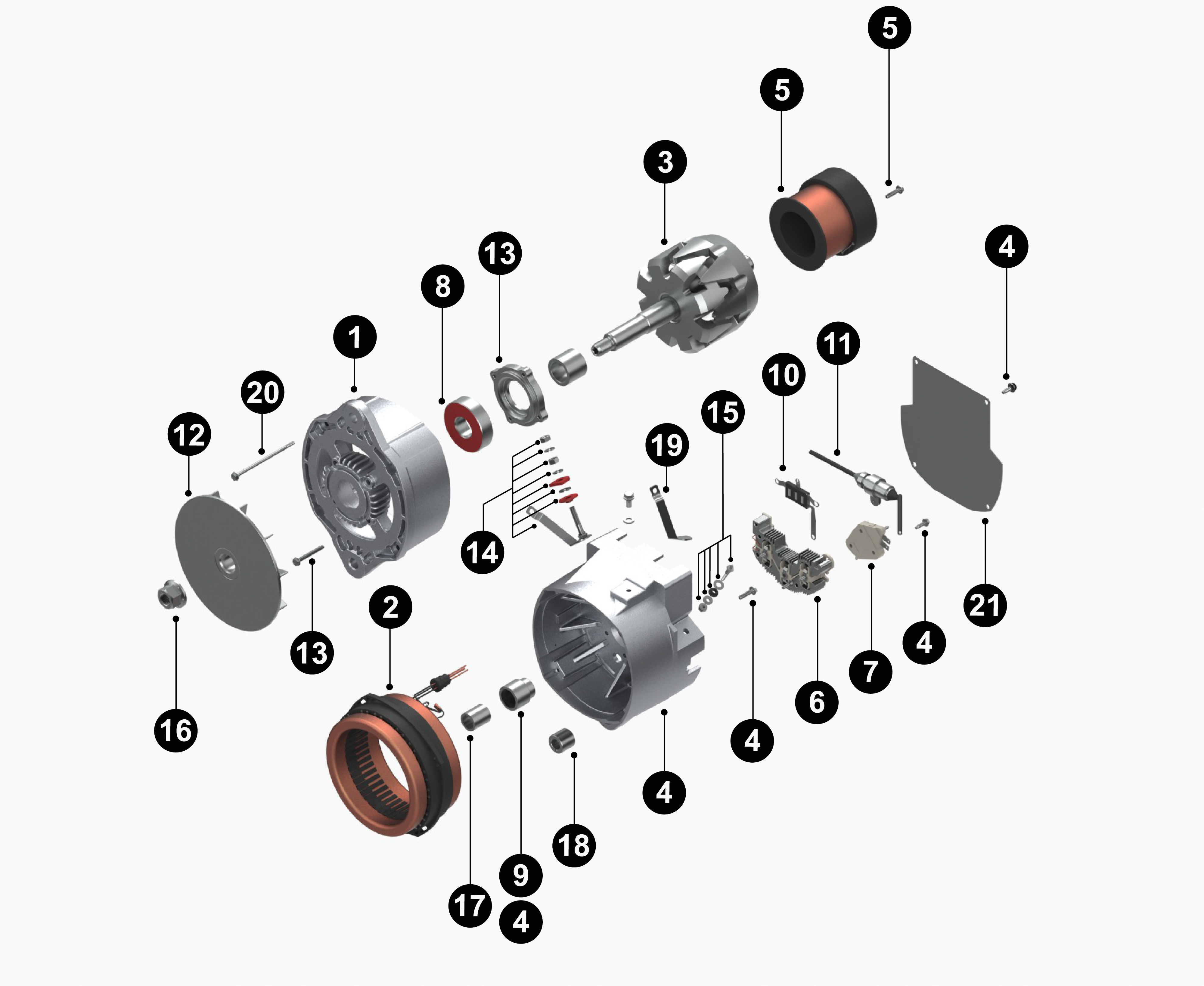 Delco remy starter parts breakdown